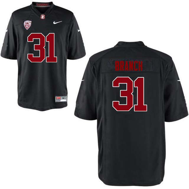 Men Stanford Cardinal #31 Mustafa Branch College Football Jerseys Sale-Black - Click Image to Close